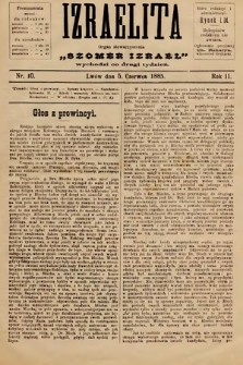 Izraelita : organ Stowarzyszenia „Szomer Izrael”. 1885, nr 10