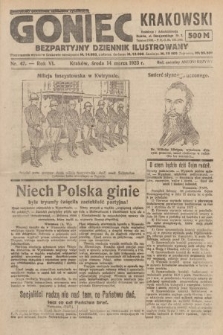 Goniec Krakowski : bezpartyjny dziennik popularny. 1923, nr 47