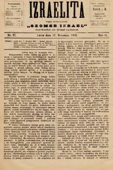 Izraelita : organ Stowarzyszenia „Szomer Izrael”. 1885, nr 17