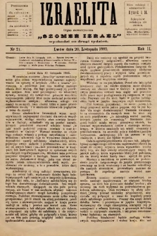 Izraelita : organ Stowarzyszenia „Szomer Izrael”. 1885, nr 21