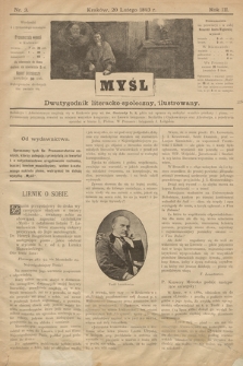 Myśl : Dwutygodnik literacko-społeczny, ilustrowany. 1893, nr 3