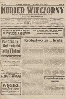 Kurjer Wieczorny : poświęcony sprawom ekonomicznym, giełdowym i politycznym. 1924, nr 13