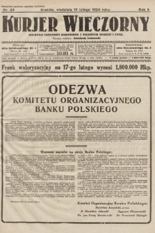 Kurjer Wieczorny : poświęcony sprawom ekonomicznym, giełdowym i politycznym. 1924, nr 39