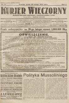 Kurjer Wieczorny : poświęcony sprawom ekonomicznym, giełdowym i politycznym. 1924, nr 41