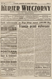 Kurjer Wieczorny : poświęcony sprawom ekonomicznym, giełdowym i politycznym. 1924, nr 42