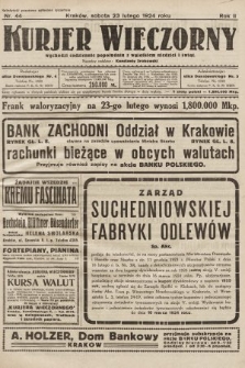 Kurjer Wieczorny : poświęcony sprawom ekonomicznym, giełdowym i politycznym. 1924, nr 44
