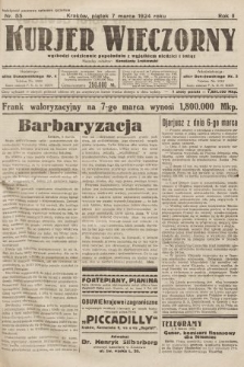 Kurjer Wieczorny : poświęcony sprawom ekonomicznym, giełdowym i politycznym. 1924, nr 55
