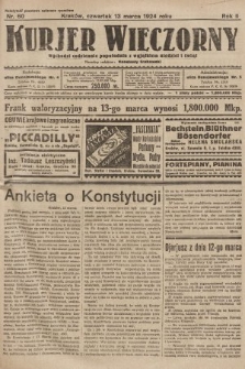 Kurjer Wieczorny : poświęcony sprawom ekonomicznym, giełdowym i politycznym. 1924, nr 60