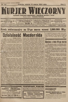 Kurjer Wieczorny : poświęcony sprawom ekonomicznym, giełdowym i politycznym. 1924, nr 62