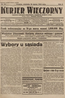 Kurjer Wieczorny : poświęcony sprawom ekonomicznym, giełdowym i politycznym. 1924, nr 63