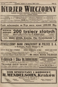 Kurjer Wieczorny : poświęcony sprawom ekonomicznym, giełdowym i politycznym. 1924, nr 67
