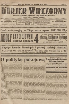 Kurjer Wieczorny : poświęcony sprawom ekonomicznym, giełdowym i politycznym. 1924, nr 70