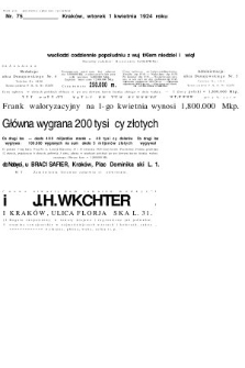 Kurjer Wieczorny : poświęcony sprawom ekonomicznym, giełdowym i politycznym. 1924, nr 75