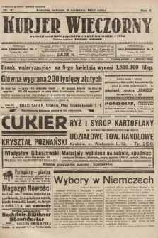 Kurjer Wieczorny : poświęcony sprawom ekonomicznym, giełdowym i politycznym. 1924, nr 81