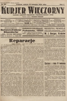 Kurjer Wieczorny : poświęcony sprawom ekonomicznym, giełdowym i politycznym. 1924, nr 85