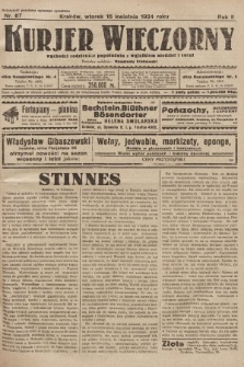 Kurjer Wieczorny : poświęcony sprawom ekonomicznym, giełdowym i politycznym. 1924, nr 87