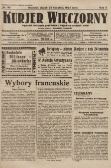 Kurjer Wieczorny : poświęcony sprawom ekonomicznym, giełdowym i politycznym. 1924, nr 95