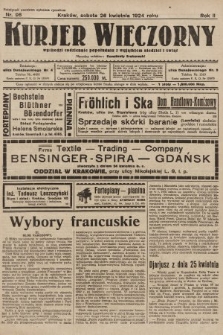 Kurjer Wieczorny : poświęcony sprawom ekonomicznym, giełdowym i politycznym. 1924, nr 96