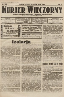 Kurjer Wieczorny : poświęcony sprawom ekonomicznym, giełdowym i politycznym. 1924, nr 122