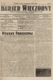 Kurjer Wieczorny : poświęcony sprawom ekonomicznym, giełdowym i politycznym. 1924, nr 141
