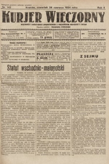 Kurjer Wieczorny : poświęcony sprawom ekonomicznym, giełdowym i politycznym. 1924, nr 142