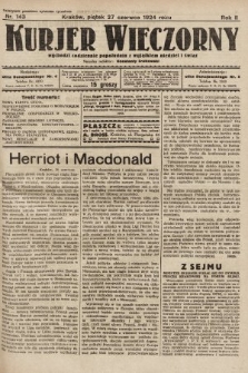 Kurjer Wieczorny : poświęcony sprawom ekonomicznym, giełdowym i politycznym. 1924, nr 143