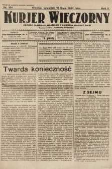 Kurjer Wieczorny : poświęcony sprawom ekonomicznym, giełdowym i politycznym. 1924, nr 154