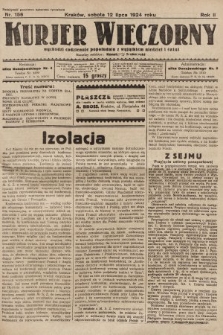 Kurjer Wieczorny : poświęcony sprawom ekonomicznym, giełdowym i politycznym. 1924, nr 156