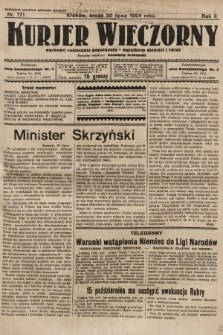 Kurjer Wieczorny : poświęcony sprawom ekonomicznym, giełdowym i politycznym. 1924, nr 171