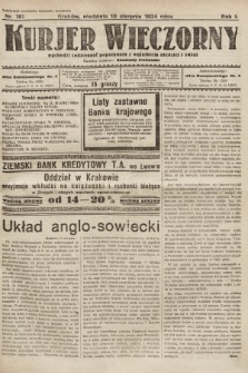 Kurjer Wieczorny : poświęcony sprawom ekonomicznym, giełdowym i politycznym. 1924, nr 181