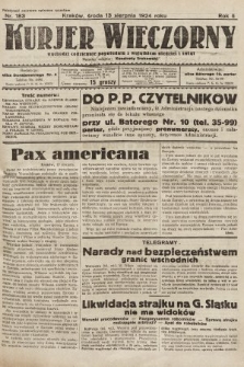 Kurjer Wieczorny : poświęcony sprawom ekonomicznym, giełdowym i politycznym. 1924, nr 183