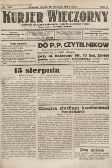 Kurjer Wieczorny : poświęcony sprawom ekonomicznym, giełdowym i politycznym. 1924, nr 185