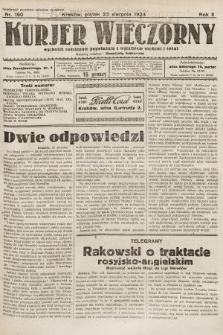 Kurjer Wieczorny : poświęcony sprawom ekonomicznym, giełdowym i politycznym. 1924, nr 190