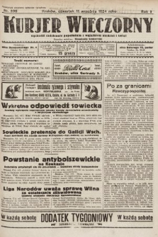 Kurjer Wieczorny : poświęcony sprawom ekonomicznym, giełdowym i politycznym. 1924, nr 206