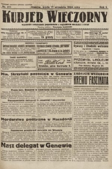 Kurjer Wieczorny : poświęcony sprawom ekonomicznym, giełdowym i politycznym. 1924, nr 211