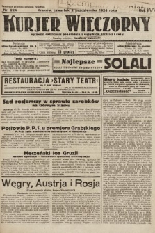 Kurjer Wieczorny : poświęcony sprawom ekonomicznym, giełdowym i politycznym. 1924, nr 224