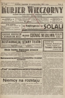 Kurjer Wieczorny : poświęcony sprawom ekonomicznym, giełdowym i politycznym. 1924, nr 236