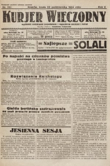 Kurjer Wieczorny : poświęcony sprawom ekonomicznym, giełdowym i politycznym. 1924, nr 241