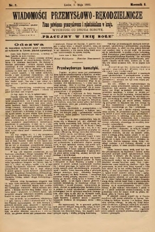 Wiadomości Przemysłowo-Rękodzielnicze : pismo poświęcone przemysłowcom i rękodzielnikom w Kraju. 1885, nr 7