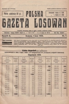 Polska Gazeta Losowań. 1929, nr 7