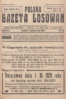 Polska Gazeta Losowań. 1929, nr 10