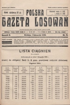 Polska Gazeta Losowań. 1929, nr 11