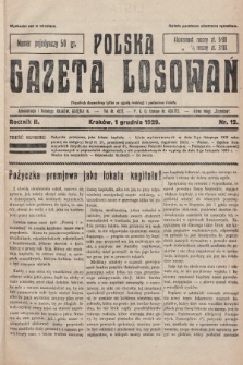 Polska Gazeta Losowań. 1929, nr 12