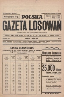 Polska Gazeta Losowań. 1930, nr 5