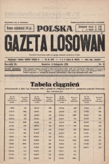 Polska Gazeta Losowań. 1930, nr 11