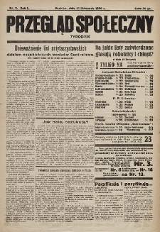 Przegląd Społeczny. 1930, nr 3
