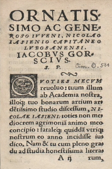 Dissertatio Lavrentii, Siradiensis Philosophi, Svper Dispvtatione Periodica Gorscii, Et Herbesti, in Diatriba Antisophistarvm Cracoviensivm