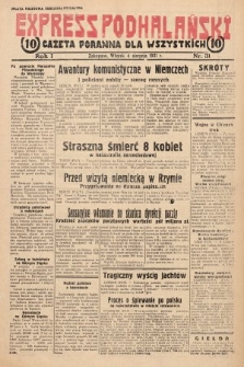 Express Podhalański : gazeta poranna dla wszystkich. 1931, nr 31