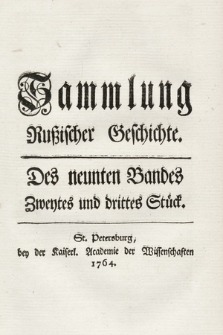 Sammlung Rußischer Geschichte. [...]. Bd. 9, Stück 2-3