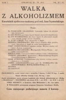 Walka z Alkoholizmem : kwartalnik społeczno-naukowy. 1913, nr 3-4